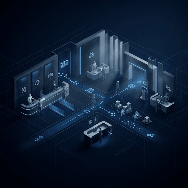 Services and operations flow visualized in a Digital Twin