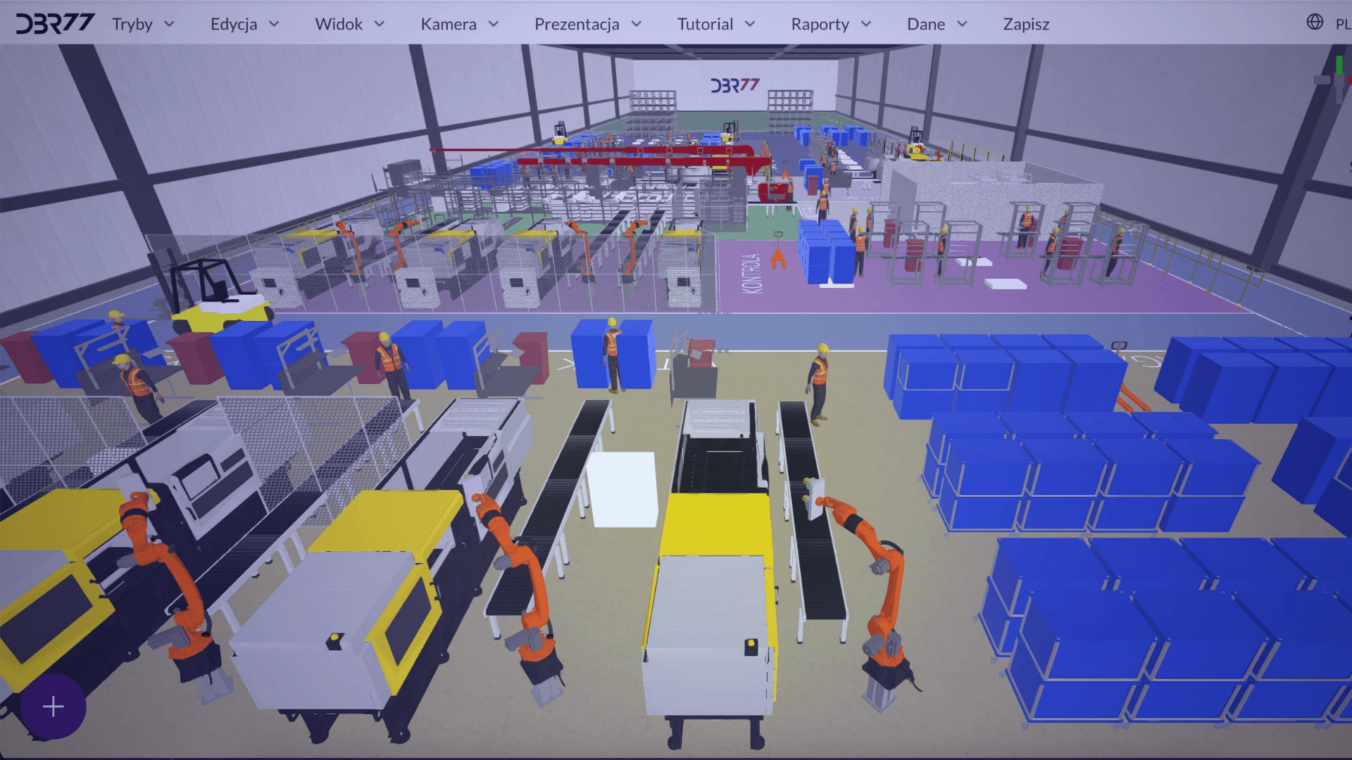 Virtual showroom scene for presenting technology in 3D
